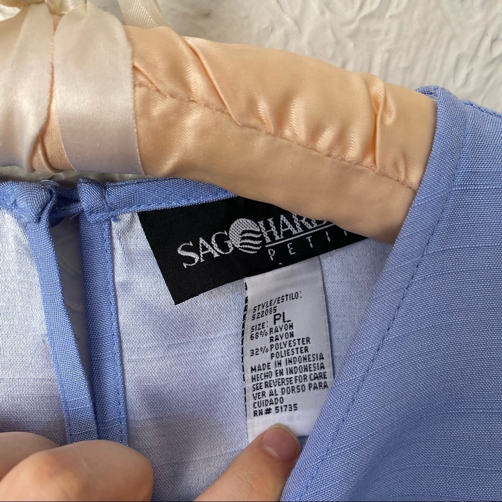 Vintage Sag Harbor Baby Blue Sleeveless Top - Picture 6 of 6